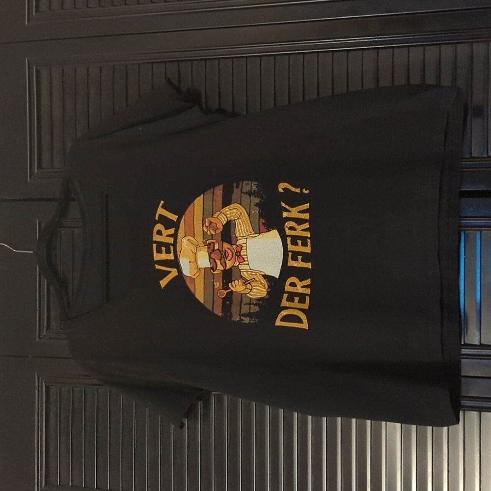 Black muppet chef T-shirt Vert Der Ferk curvy fit